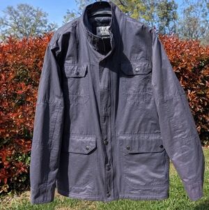 Orvis Men's Jacket Coat Dark Gray 7Button Zip-up SzXL NWOT